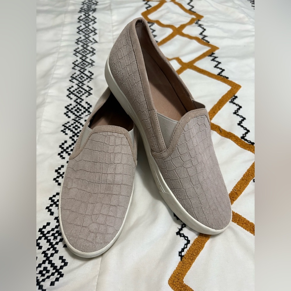 Joie Huxley Crocodile-Embossed Slip-On Sneakers